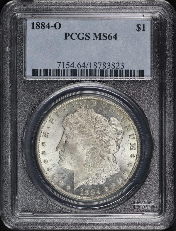 Obverse of this 1884-O Morgan Dollar PCGS MS-64
