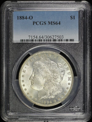 Obverse of this 1884-O Morgan Dollar PCGS MS-64