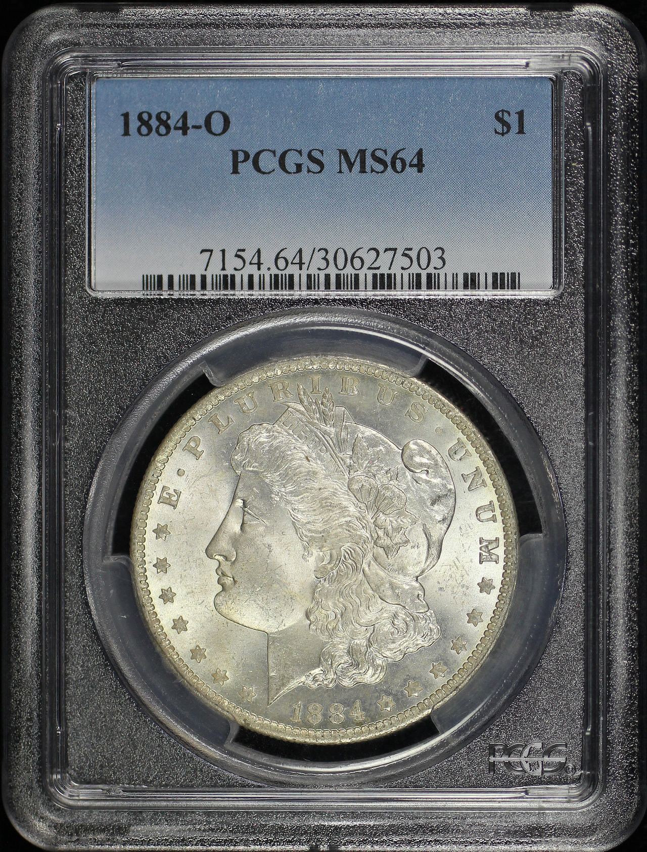 Obverse of this 1884-O Morgan Dollar PCGS MS-64