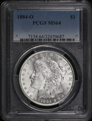 Obverse of this 1884-O Morgan Dollar PCGS MS-64