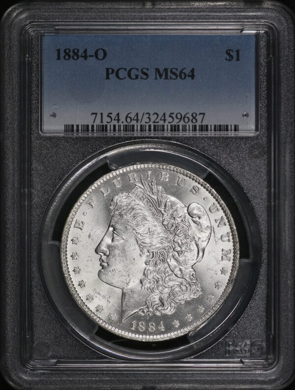 Obverse of this 1884-O Morgan Dollar PCGS MS-64