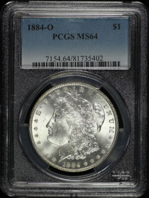 Obverse of this 1884-O Morgan Dollar PCGS MS-64