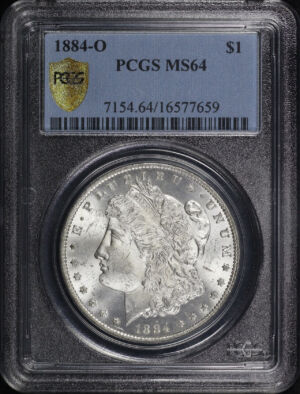 Obverse of this 1884-O Morgan Dollar PCGS MS-64