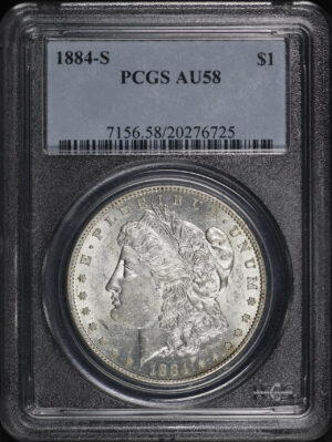 Obverse of this 1884-S Morgan Dollar PCGS AU-58