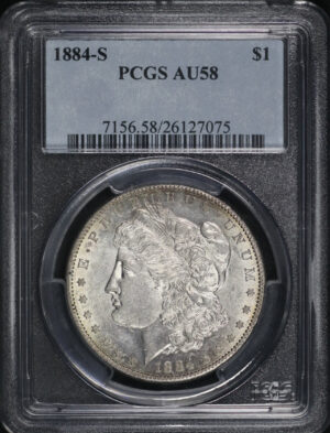 Obverse of this 1884-S Morgan Dollar PCGS AU-58