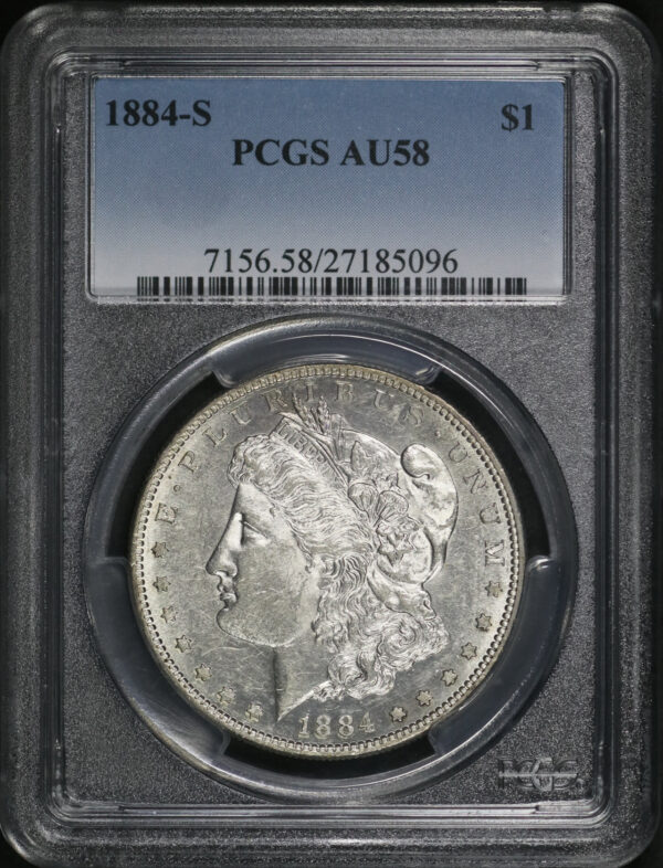 Obverse of this 1884-S Morgan Dollar PCGS AU-58