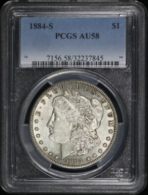 Obverse of this 1884-S Morgan Dollar PCGS AU-58