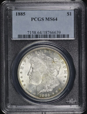 Obverse of this 1885 Morgan Dollar PCGS MS-64