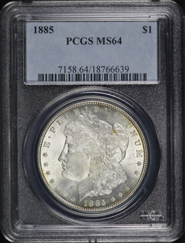 Obverse of this 1885 Morgan Dollar PCGS MS-64