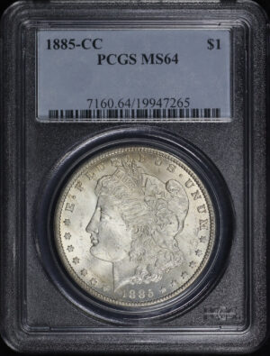 Obverse of this 1885-CC Morgan Dollar PCGS MS-64