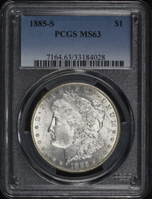 Obverse of this 1885-S Morgan Dollar PCGS MS-63
