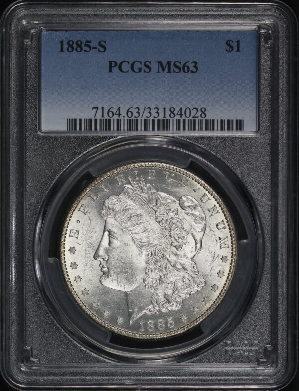 Obverse of this 1885-S Morgan Dollar PCGS MS-63
