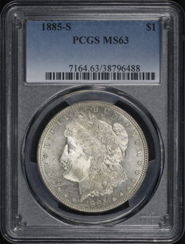 Obverse of this 1885-S Morgan Dollar PCGS MS-63