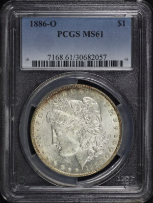 Obverse of this 1886-O Morgan Dollar PCGS MS-61