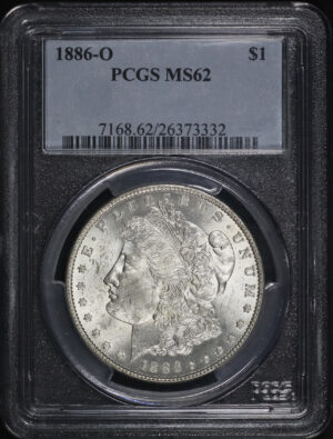 Obverse of this 1886-O Morgan Dollar PCGS MS-62