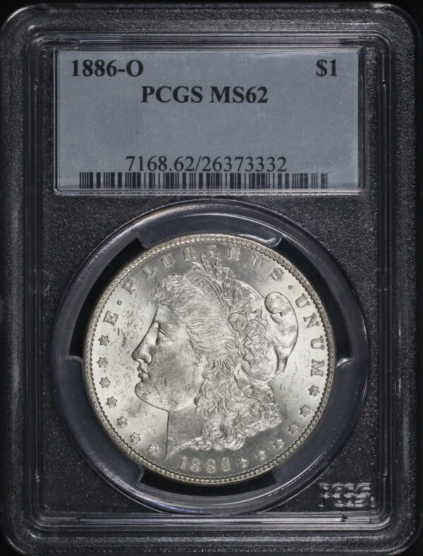 Obverse of this 1886-O Morgan Dollar PCGS MS-62