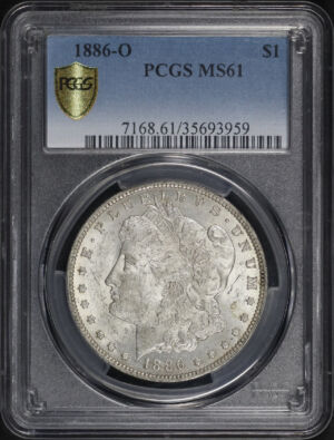 Obverse of this 1886-O Morgan Dollar PCGS MS-61
