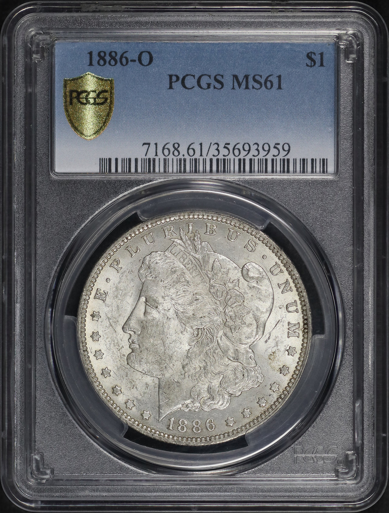 Obverse of this 1886-O Morgan Dollar PCGS MS-61