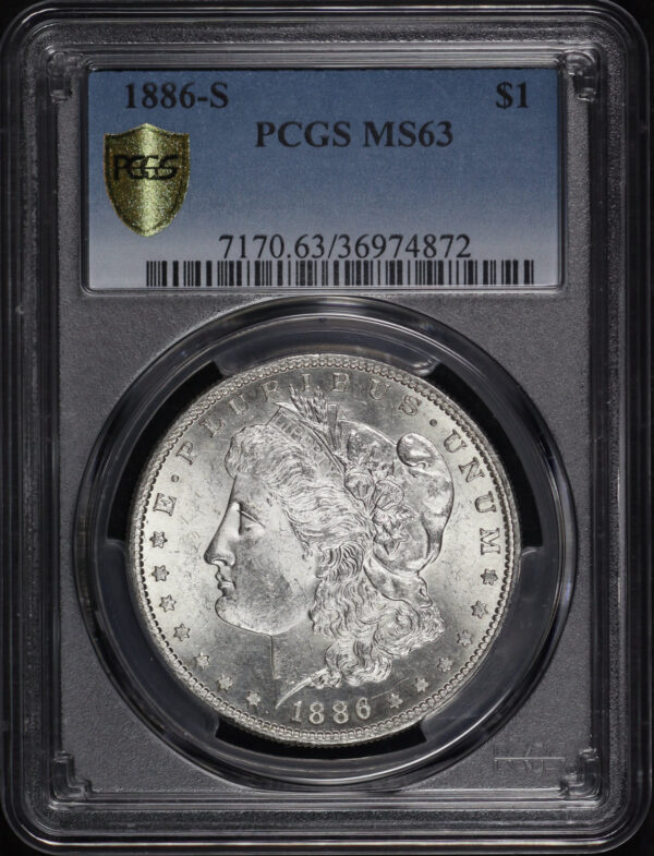 Obverse of this 1886-S Morgan Dollar PCGS MS-63