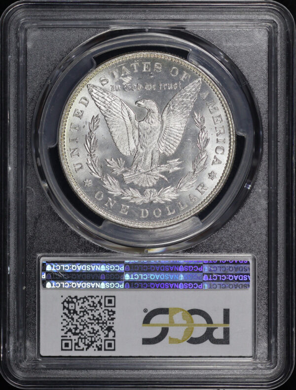 Reverse of this 1887/6 Overdate Morgan Dollar PCGS MS-63