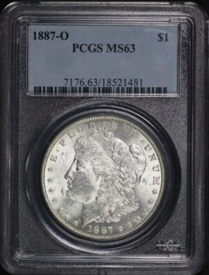 Obverse of this 1887-O Morgan Dollar PCGS MS-63