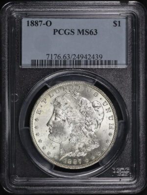Obverse of this 1887-O Morgan Dollar PCGS MS-63