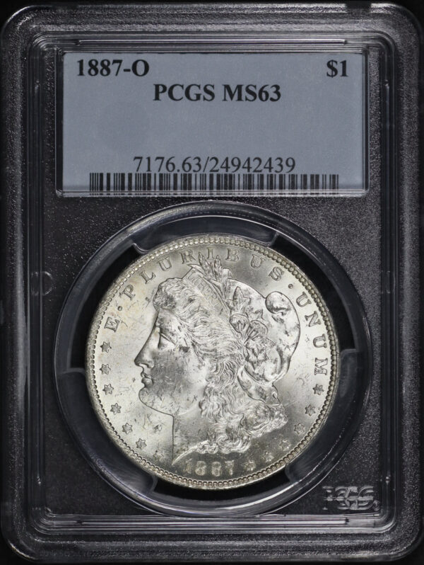 Obverse of this 1887-O Morgan Dollar PCGS MS-63
