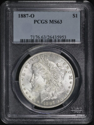 Obverse of this 1887-O Morgan Dollar PCGS MS-63