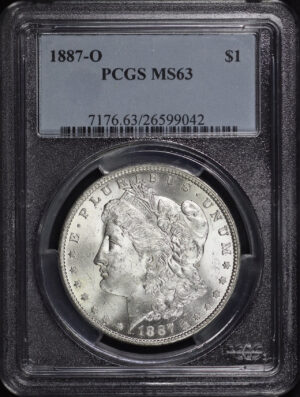 Obverse of this 1887-O Morgan Dollar PCGS MS-63