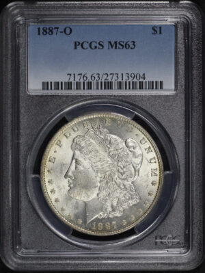 Obverse of this 1887-O Morgan Dollar PCGS MS-63