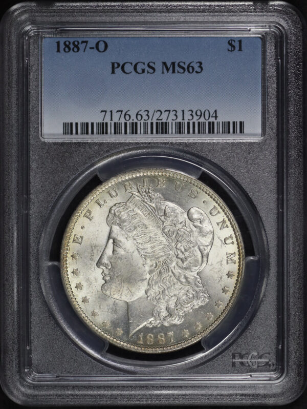 Obverse of this 1887-O Morgan Dollar PCGS MS-63