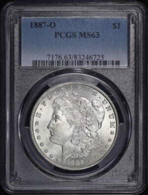 Obverse of this 1887-O Morgan Dollar PCGS MS-63