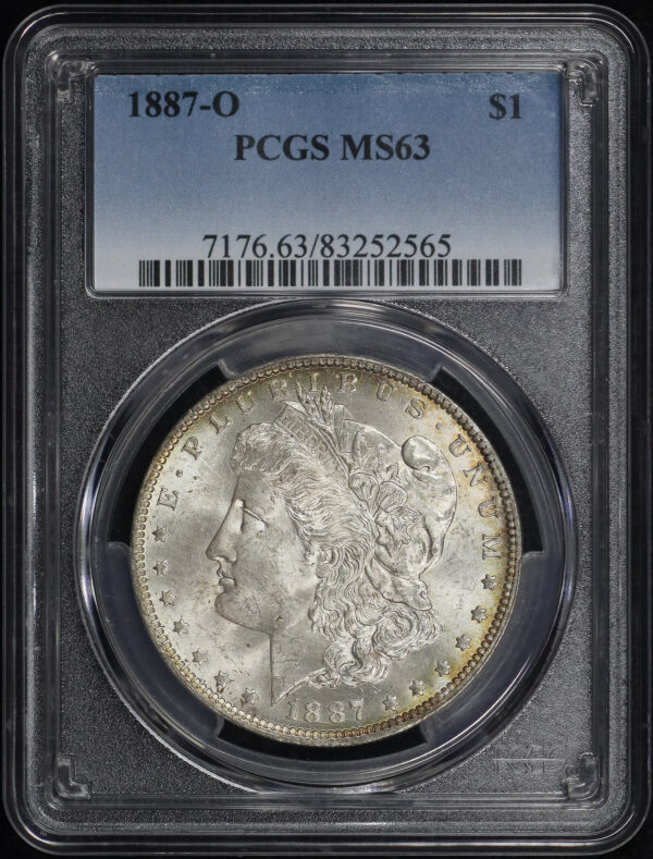 Obverse of this 1887-O Morgan Dollar PCGS MS-63