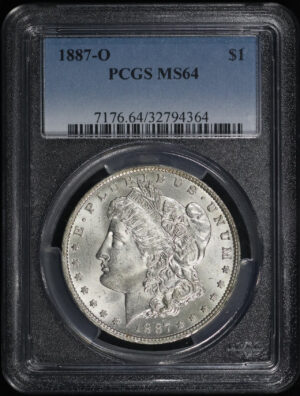 Obverse of this 1887-O Morgan Dollar PCGS MS-64