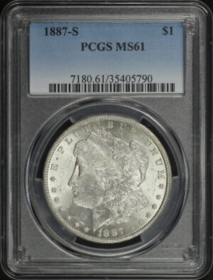 Obverse of this 1887-S Morgan Dollar PCGS MS-61