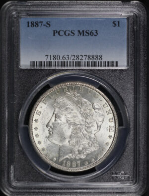 Obverse of this 1887-S Morgan Dollar PCGS MS-63
