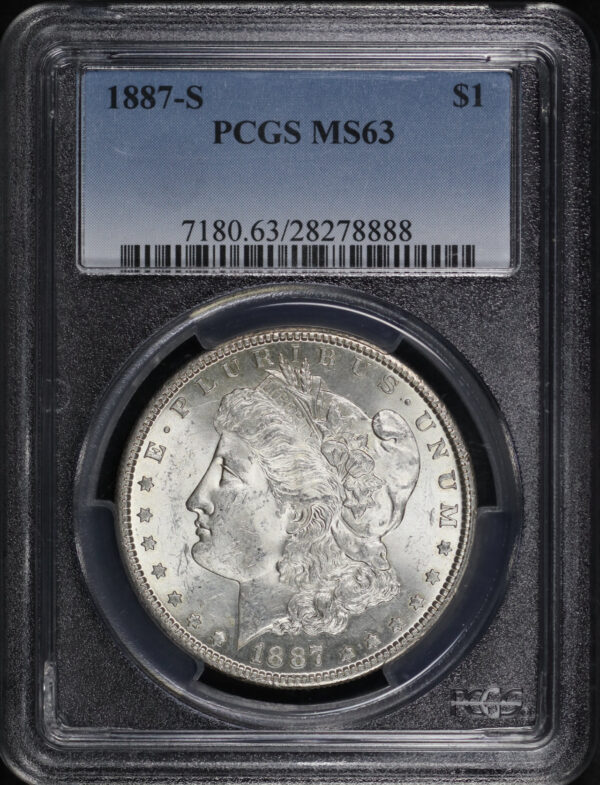 Obverse of this 1887-S Morgan Dollar PCGS MS-63