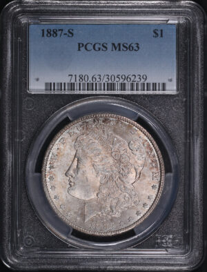Obverse of this 1887-S Morgan Dollar PCGS MS-63