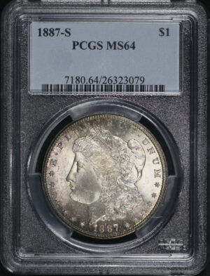 Obverse of this 1887-S Morgan Dollar PCGS MS-64