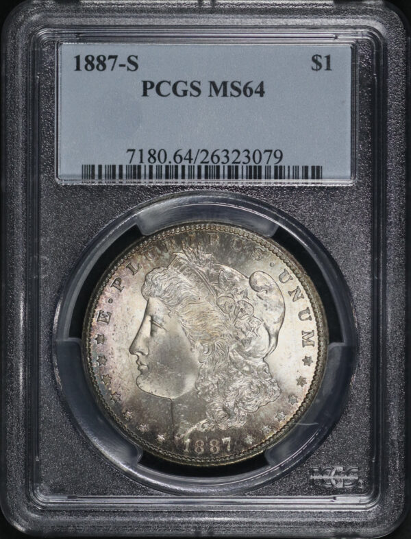 Obverse of this 1887-S Morgan Dollar PCGS MS-64