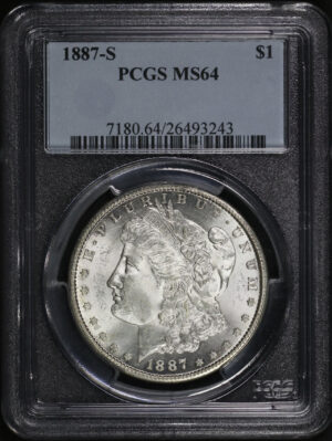 Obverse of this 1887-S Morgan Dollar PCGS MS-64