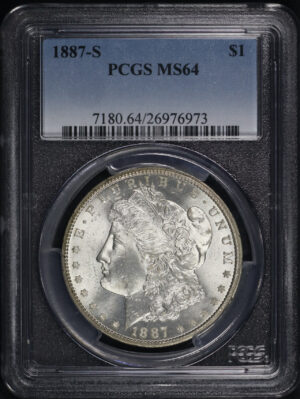 Obverse of this 1887-S Morgan Dollar PCGS MS-64
