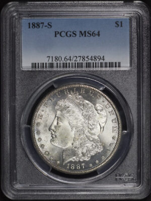 Obverse of this 1887-S Morgan Dollar PCGS MS-64