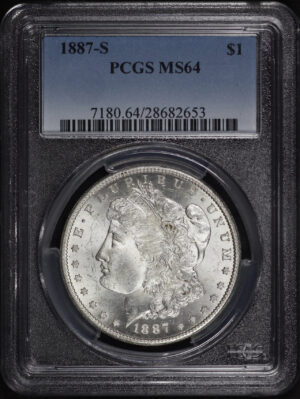 Obverse of this 1887-S Morgan Dollar PCGS MS-64