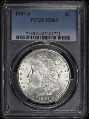 Obverse of this 1887-S Morgan Dollar PCGS MS-64