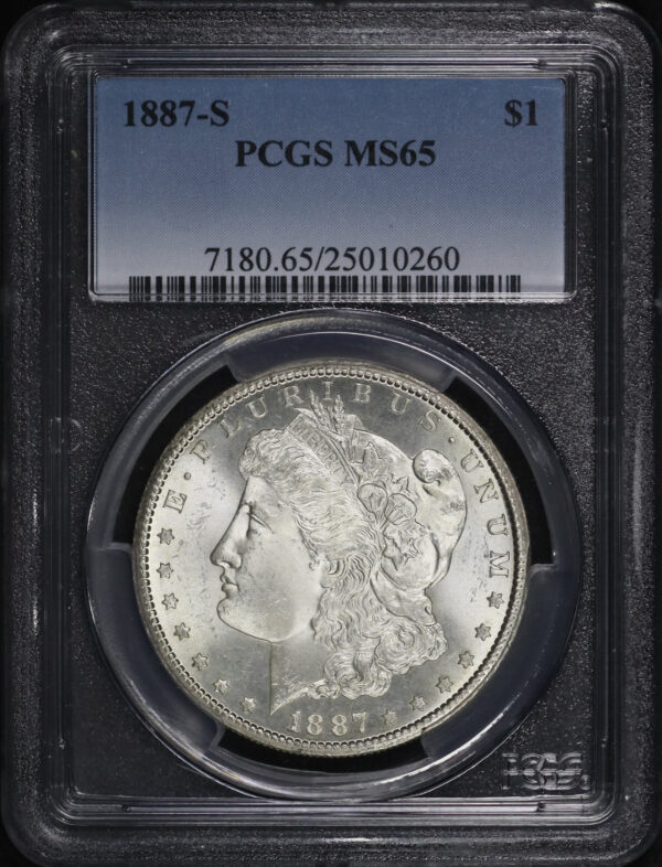 Obverse of this 1887-S Morgan Dollar PCGS MS-65