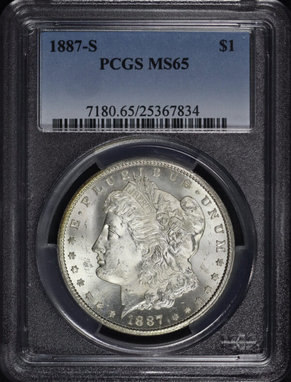 Obverse of this 1887-S Morgan Dollar PCGS MS-65