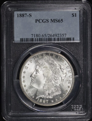 Obverse of this 1887-S Morgan Dollar PCGS MS-65