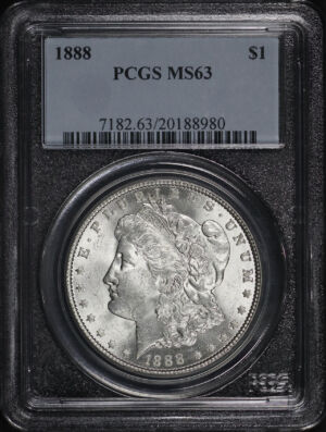 Obverse of this 1888 Morgan Dollar PCGS MS-63
