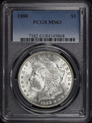 Obverse of this 1888 Morgan Dollar PCGS MS-63